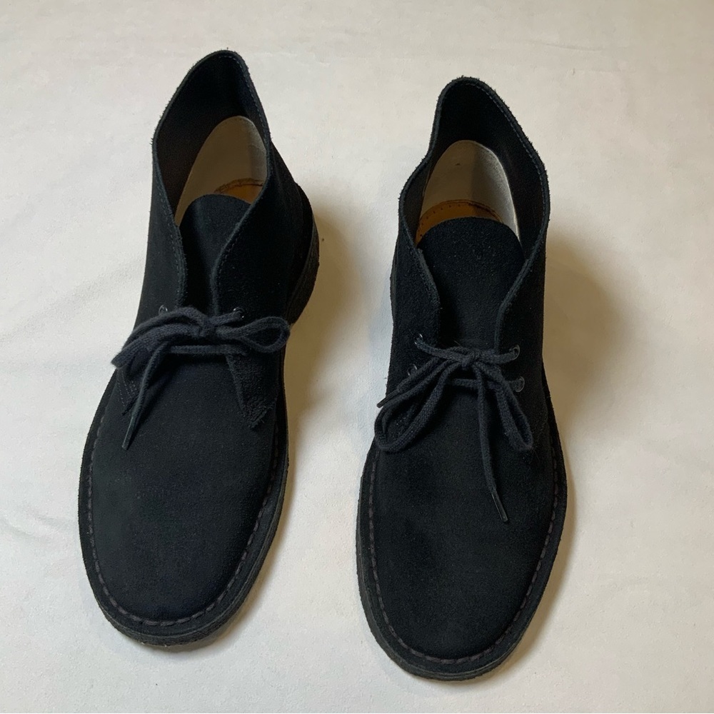 MENS DESERT BOOTS BLACK SUEDE LEATHER . Size 7